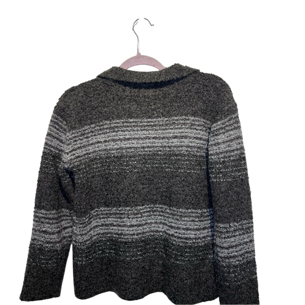 Vintage 90’s Spin‎ Quarter Zip Striped Comfy Sweater / M - Picture 2 of 6